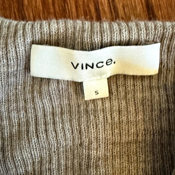 Vince Ribbed Half-Zip Mock Neck Pullover Sweater Top Wool Blend S - Picture 8 of 8